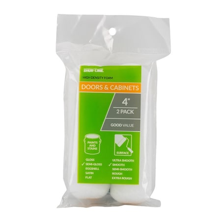 Shur-Line Foam 4 in. W Mini Paint Roller Cover 2PK 2006694